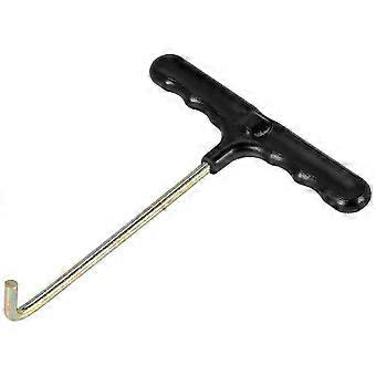 Trampoline Spring Puller Tool T-Hook 13cm Steel and Plastic for Easy Jumping Mat Installation
