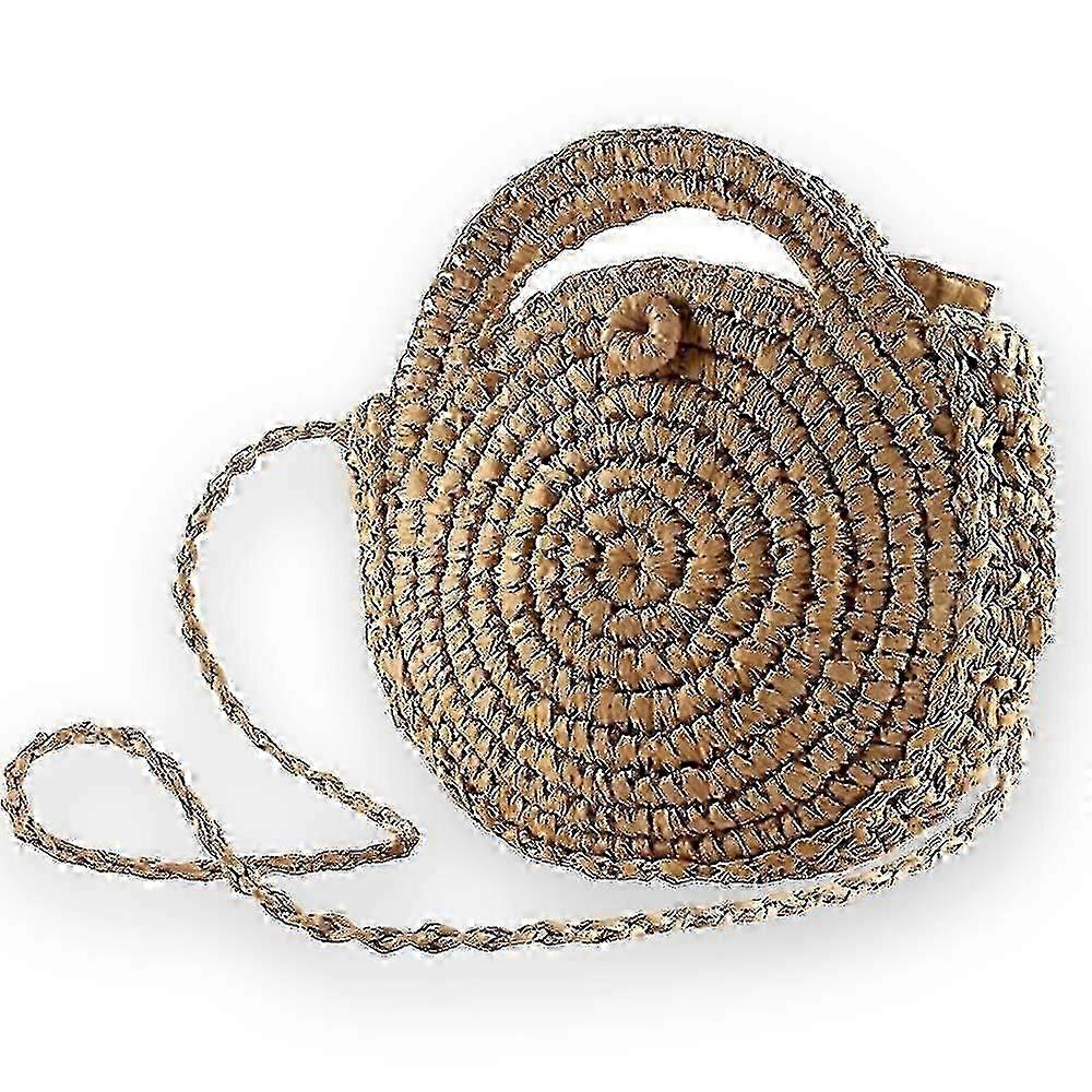 Round Straw Crossbody Bag