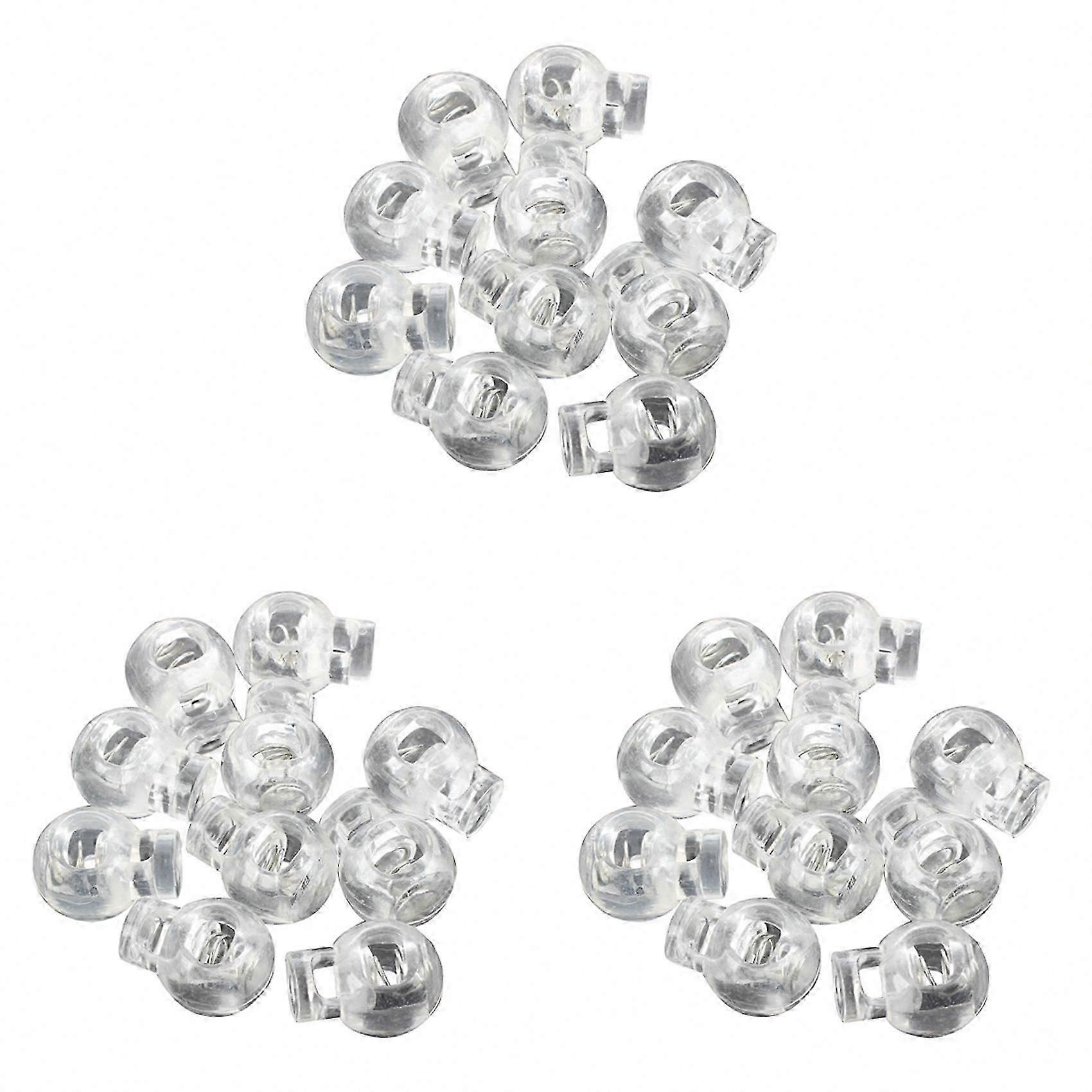 Single Hole String Cord Locks, Plastic Toggle Spring Stop, 30 Pcs