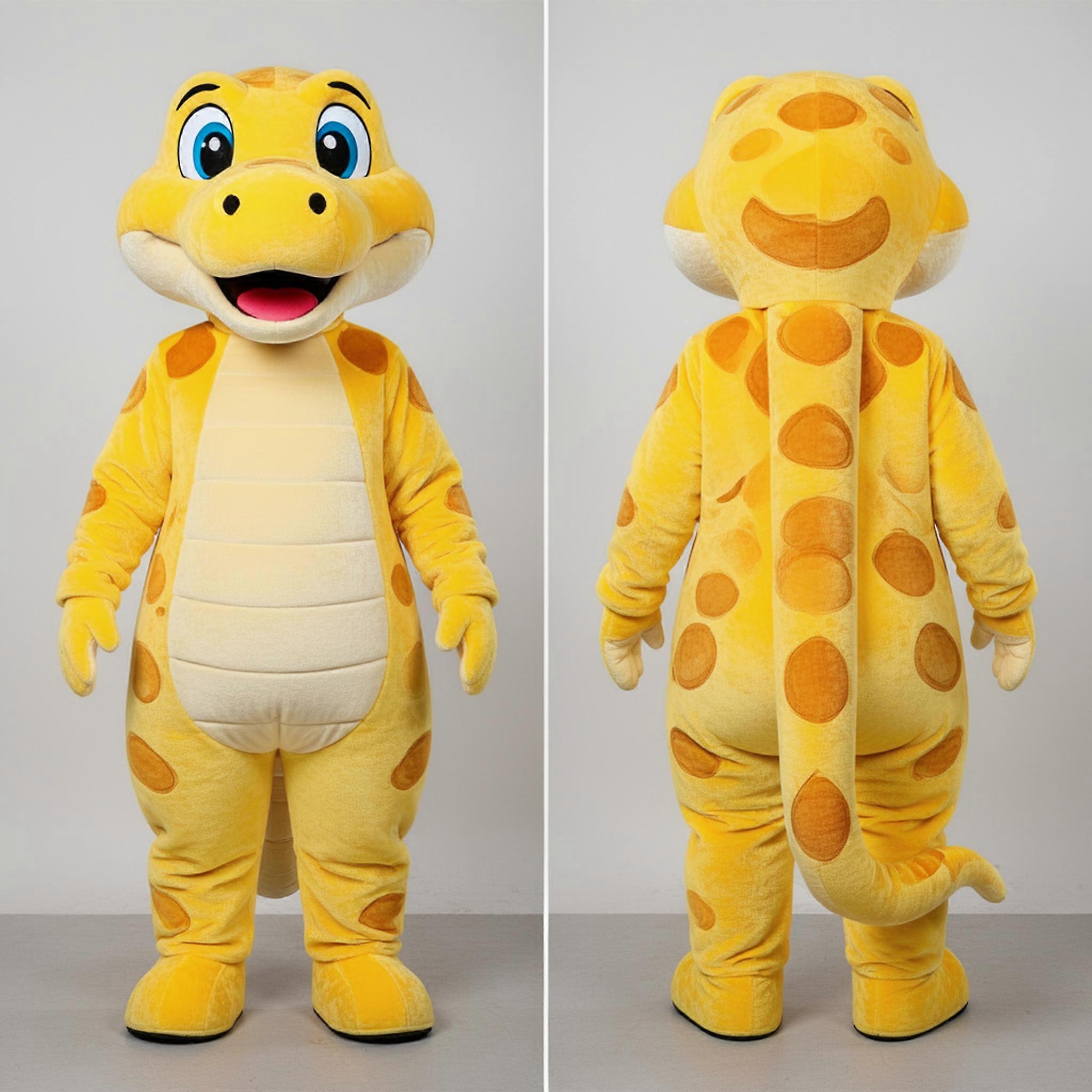 MASTICOT Bright Yellow Cartoon Python Mascot