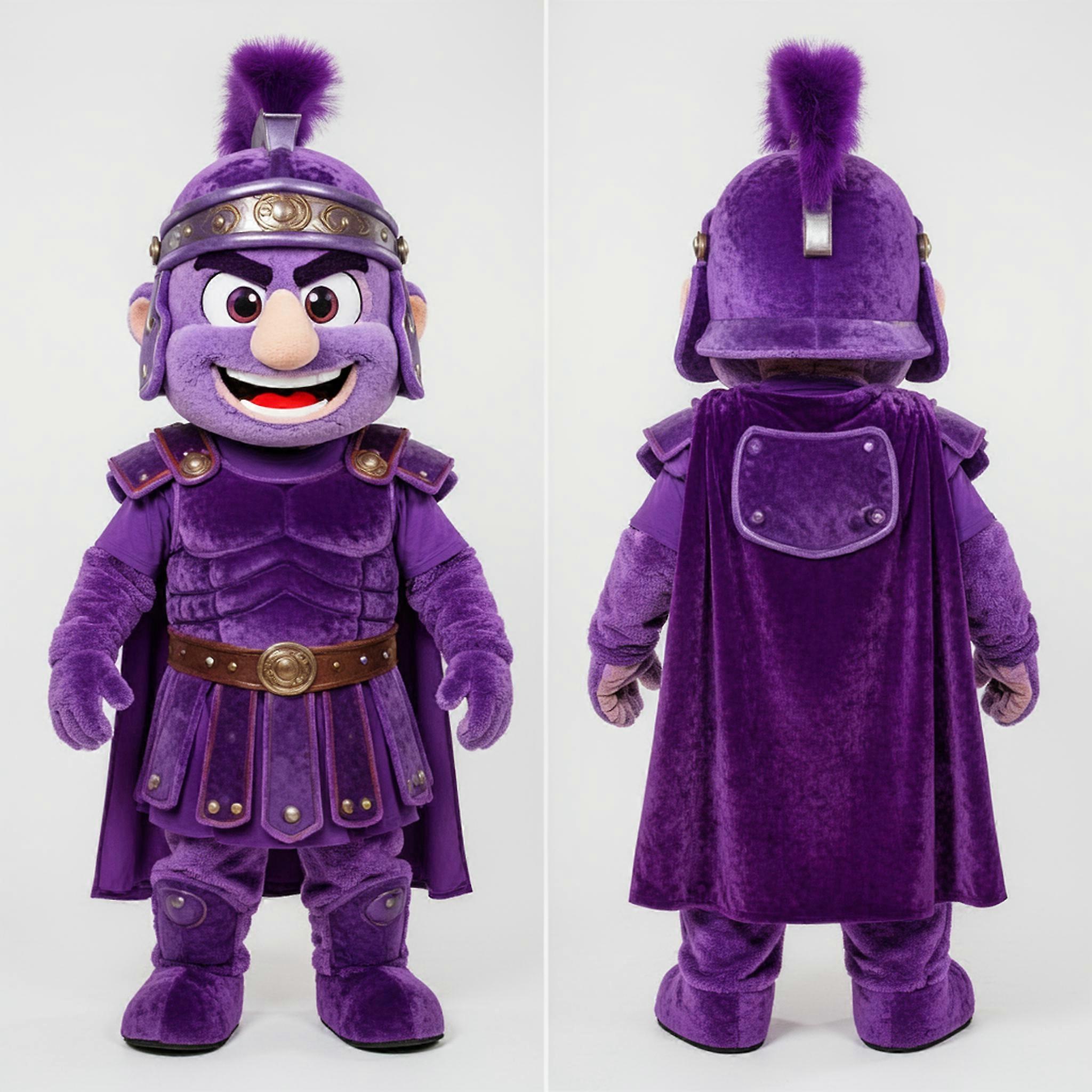 MASTICOT Violet Broad Shouldered Roman Soldier Mascot
