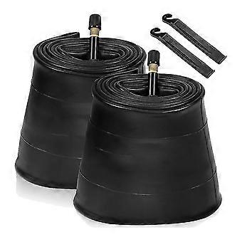 Cámaras de aire para bicicleta de montaña (20 x 4.0 pulgadas) con válvula AV de 32 mm, con 2 palancas para neumáticos, para carretera, montaña y carretera.