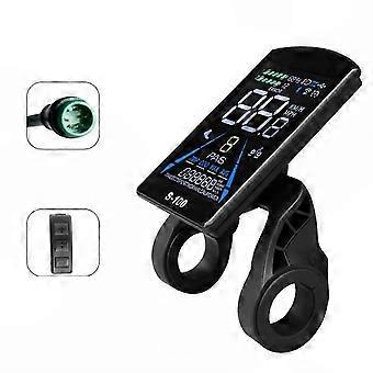 Präzise Geschwindigkeitsregelung für E-Bikes | S-100 LCD-Display, kompatibel mit 24–72 V, wasserdichter 5-Pin-Anschluss & Tachometer