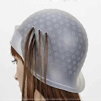 Reusable Hairdressing Silicone Highlighting Cap Dyeing with Crochet Hair Oiling Cap YTQ