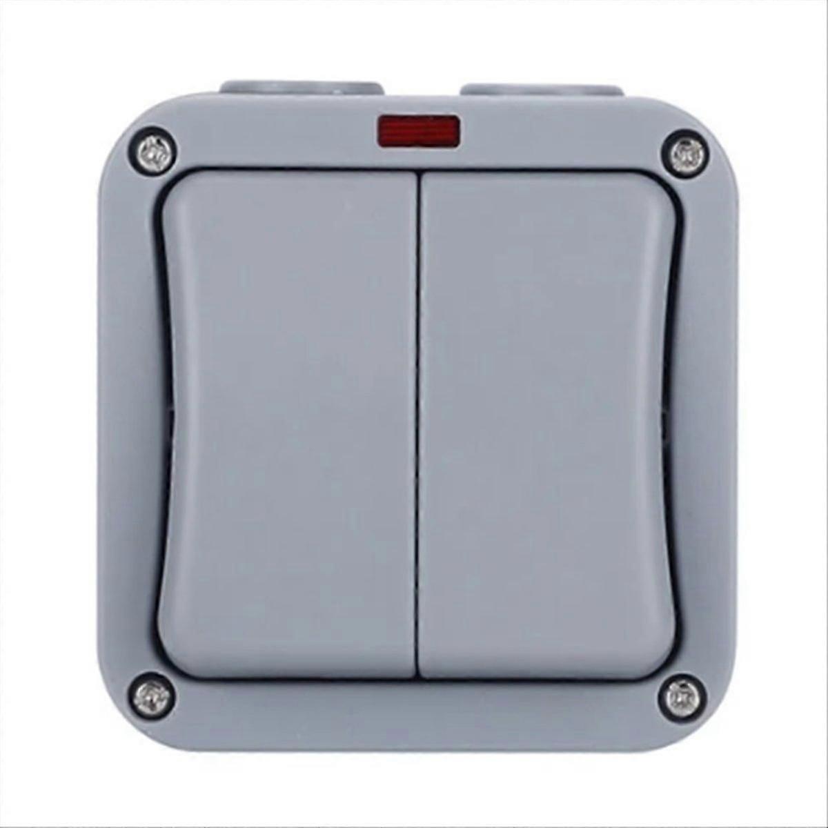 IP66 Wall Electrical Switch 220V Light on Off Security Button (B) hing