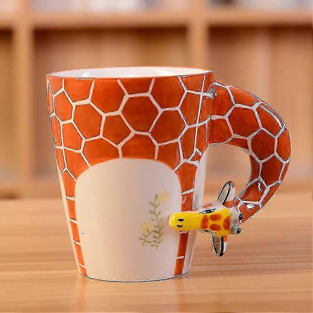 3D Hand Painted Giraffe Ceramic Mug