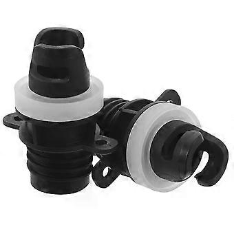 2pcs Adaptador de válvula de aire Bomba de acoplamiento Inflado de barco Conectores de PVC negro Kayak SUP Pesca Inflable Adaptador de boquilla