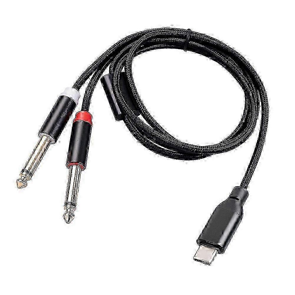 USB C Dual 6.35mm Stereo Splitter