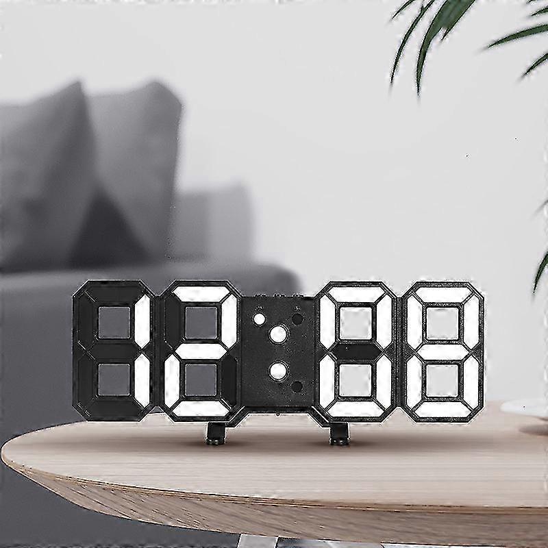 Minimalist 3D LED Table Alarm Clock