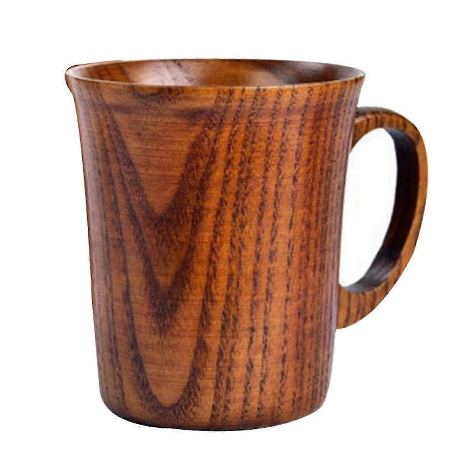 Warm-Touch Wood Mug With Rounded Handle