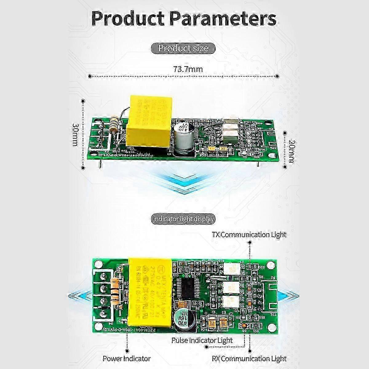100A PZEM 004T 3.0 Version Wattmeter+Open CT Kwh Meter Volt Amp Current Test Module compatible with TTL COM2/CO