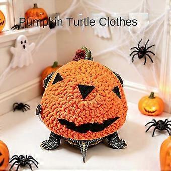 Halloween Pumpkin Turtle Clothes Funny Pet Tortoise Costume Cute Warm Outfit for Aquatic Terrestrial Turtles M_bb