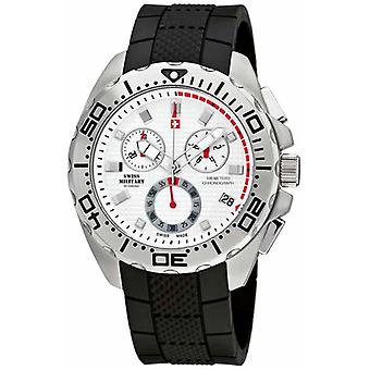 Orologio analogico al quarzo militare svizzero con braccialetto in gomma 20082ST-2RUB