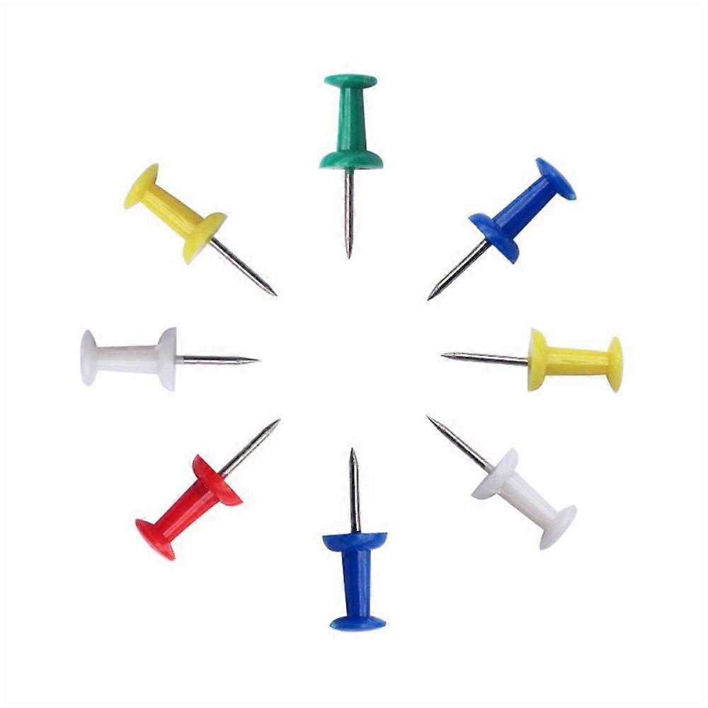 Cork Board Push Pins, Sharp-Tip Thumb Tacks, Assorted-Colour Reusable Tacks