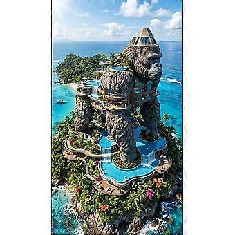 Colossal Gorilla Ocean Villa jigsaw puzzle game for adults and kids SX-393