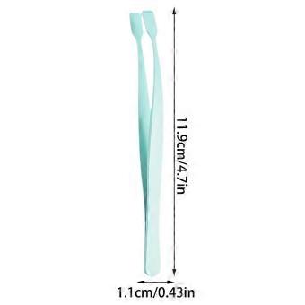 Lower Eyelash Tweezers Stainless Steel Eyelash Cluster Applicator Tweezers  Lash Applicator Tool  for Travel Salon Separating