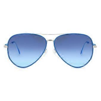 Adidas Originals OR0085 92X, Vollrandige Unisex-Pilotenbrille in Blau-Silber, mit UV-Schutz, Original.