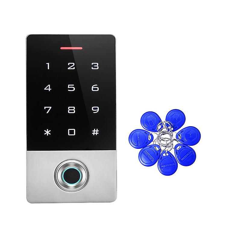 10 Tags 125khz Id Outdoor Fingerprint Password Keypad Access Control Reader For Security Door Lock System Gate Opener Use