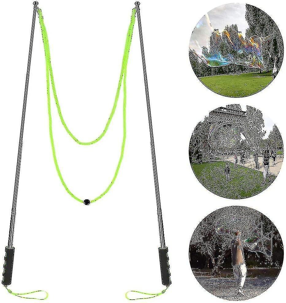 Gigantisk boblestang i rustfritt stål, teleskopisk design, bobleblåserstaver, utendørs, gigantiske boblemaskinleker