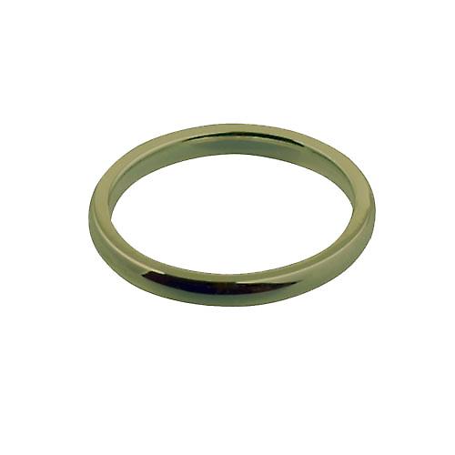 9ct Gold 2mm plain Court shaped Wedding Ring Size P