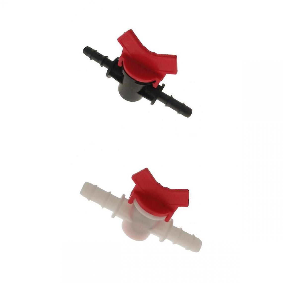 2x Plastic Flow Regulator With Shut-off Valve With 7mm / 10mm Inner Diameter