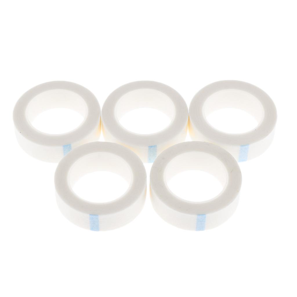 5 Rolls White Fabric Eyelash Tapes Lint Free for Eyelash Extension Supply