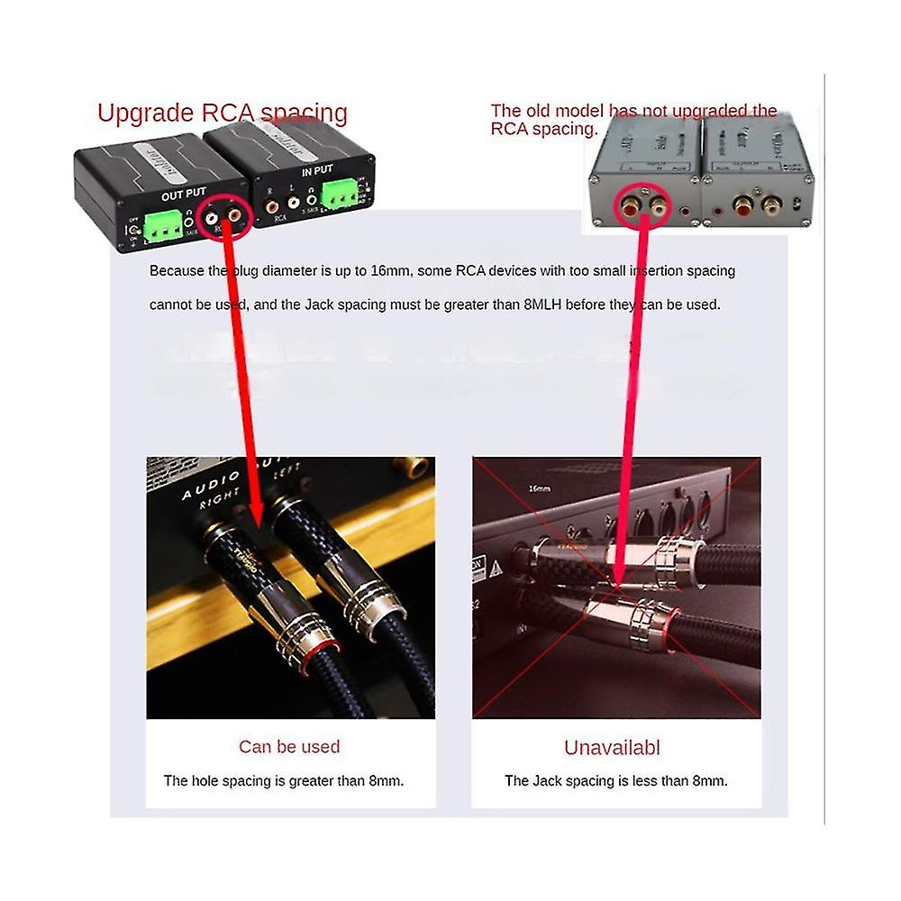 Gx303 Multifunction Audio Isolator 3.5 Aux Rca Audio Signal Isolator Noise Filter Remover Ground Lo
