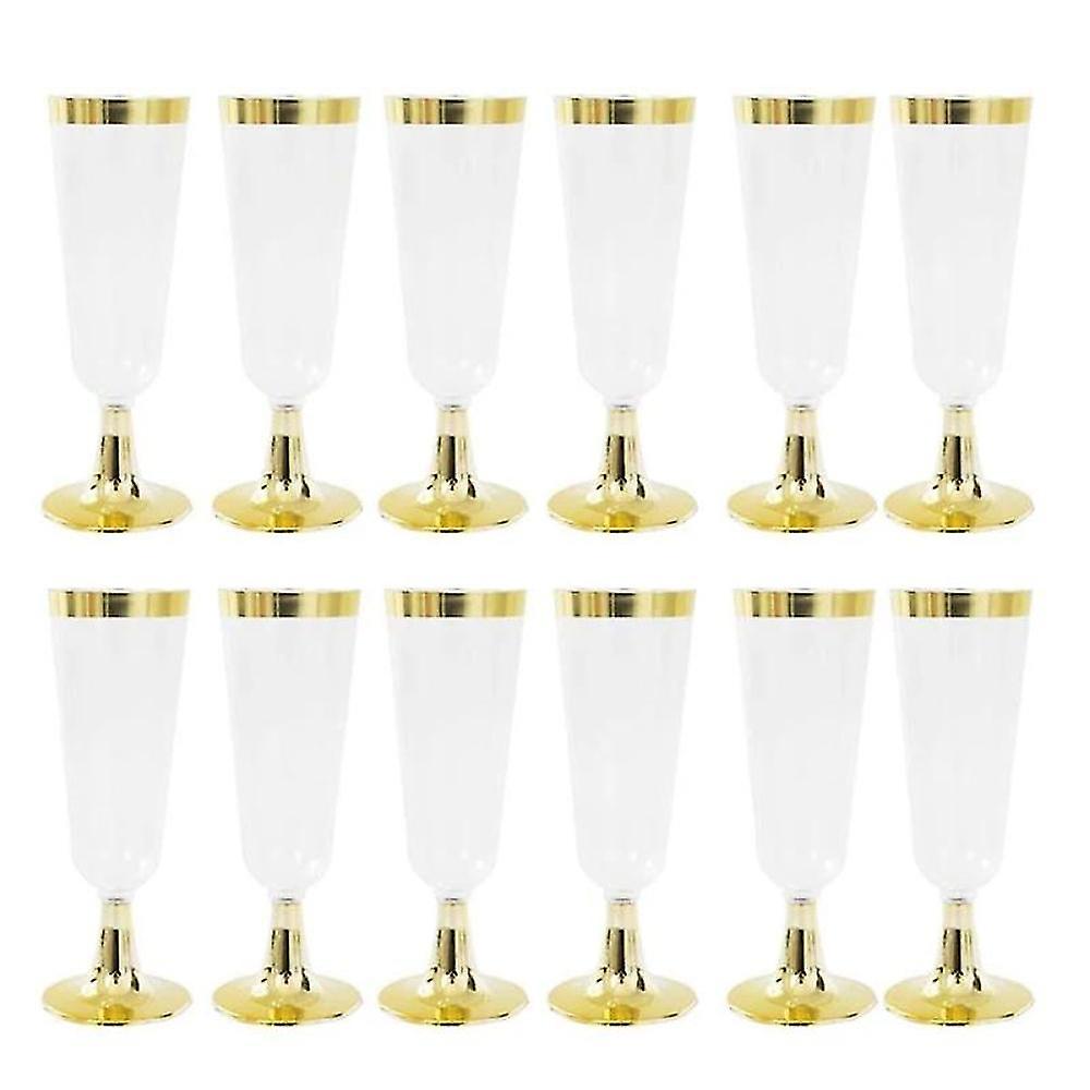 結婚式のシャンパンフルート使い捨て可能なプラスチックの結婚式のカップのシャンパンのガラスのパーティーのための器を飲む-