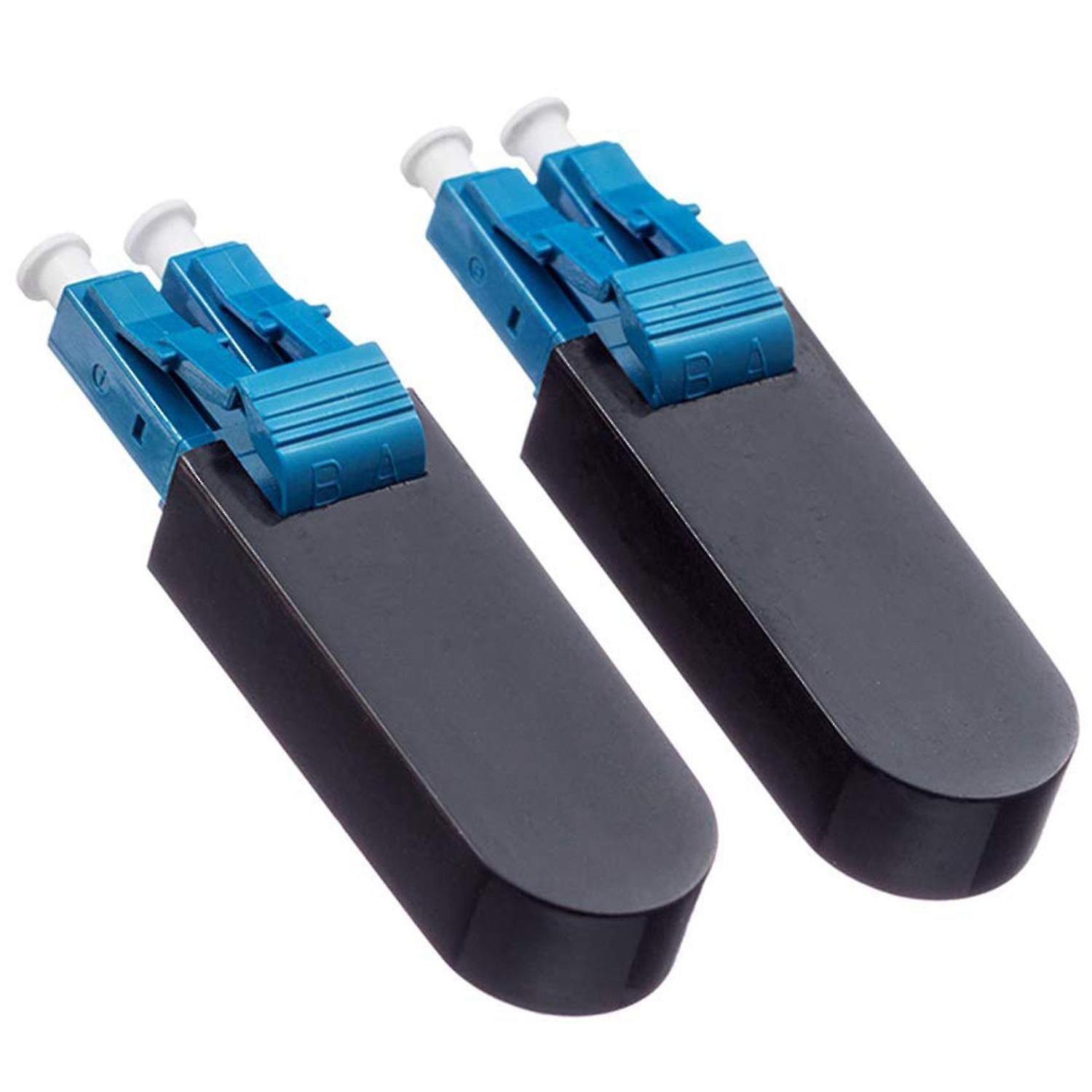 2-pack Single Mode LC / UPC fiberoptisk loopback adapterkabel, singlemode 9/125 testplugg för testin