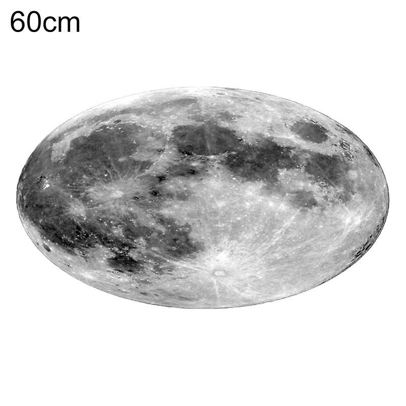 Round Earth Moon Planet 3D Print Soft Carpet Anti-slip Rug Floor Mat Home Decor