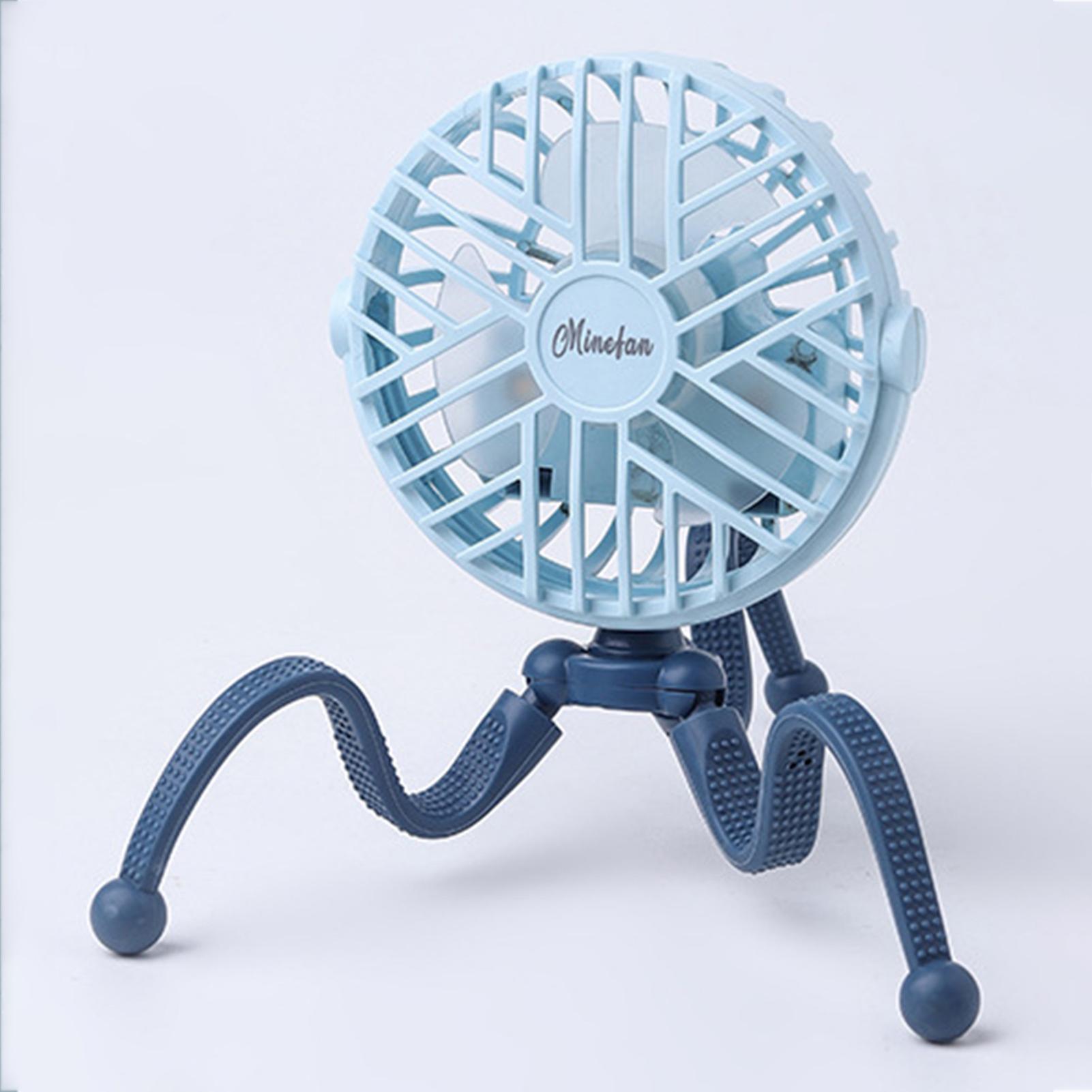 Portable Usb Rechargeable Mini Fan With Flexible Tripod Fix On Stroller Fan For Travel Treadmill Golf Cart
