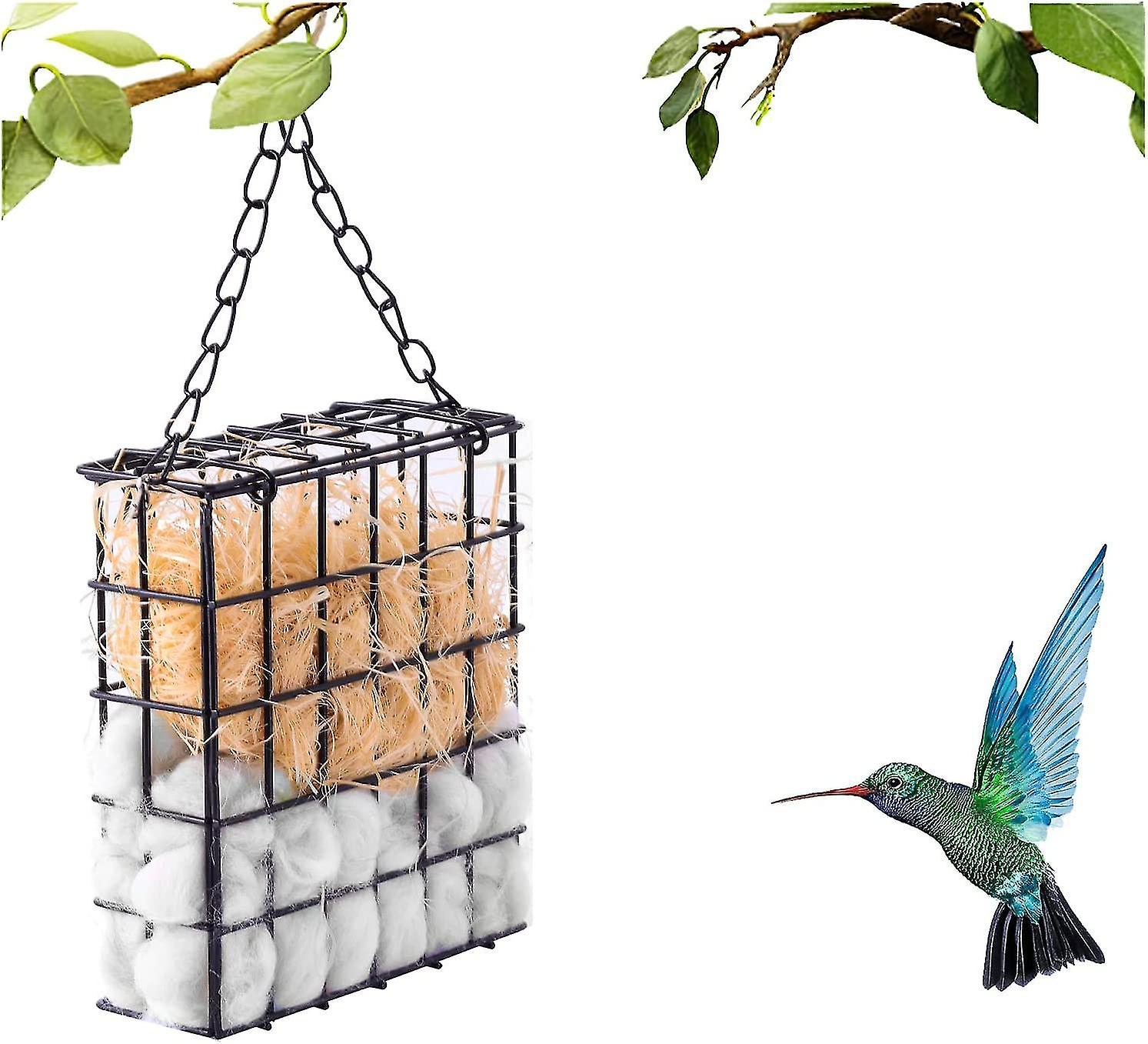 -bird Nesting Material Set Globe Humming Bird Nesters Hanging Bird House For Outdoor Wild Bird Nesti