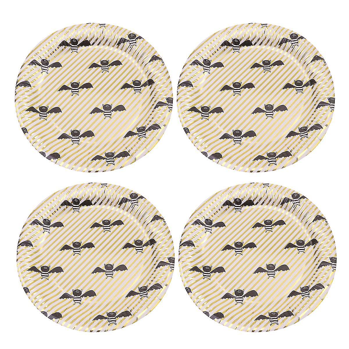 10pcs Ghost Theme Tableware Camping Candy Holder Cardboard Plates
