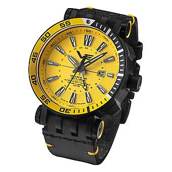 Energy gmt Japanese Automatic Analog Men's Watch with Faux Leather Bracelet NH34-575A719