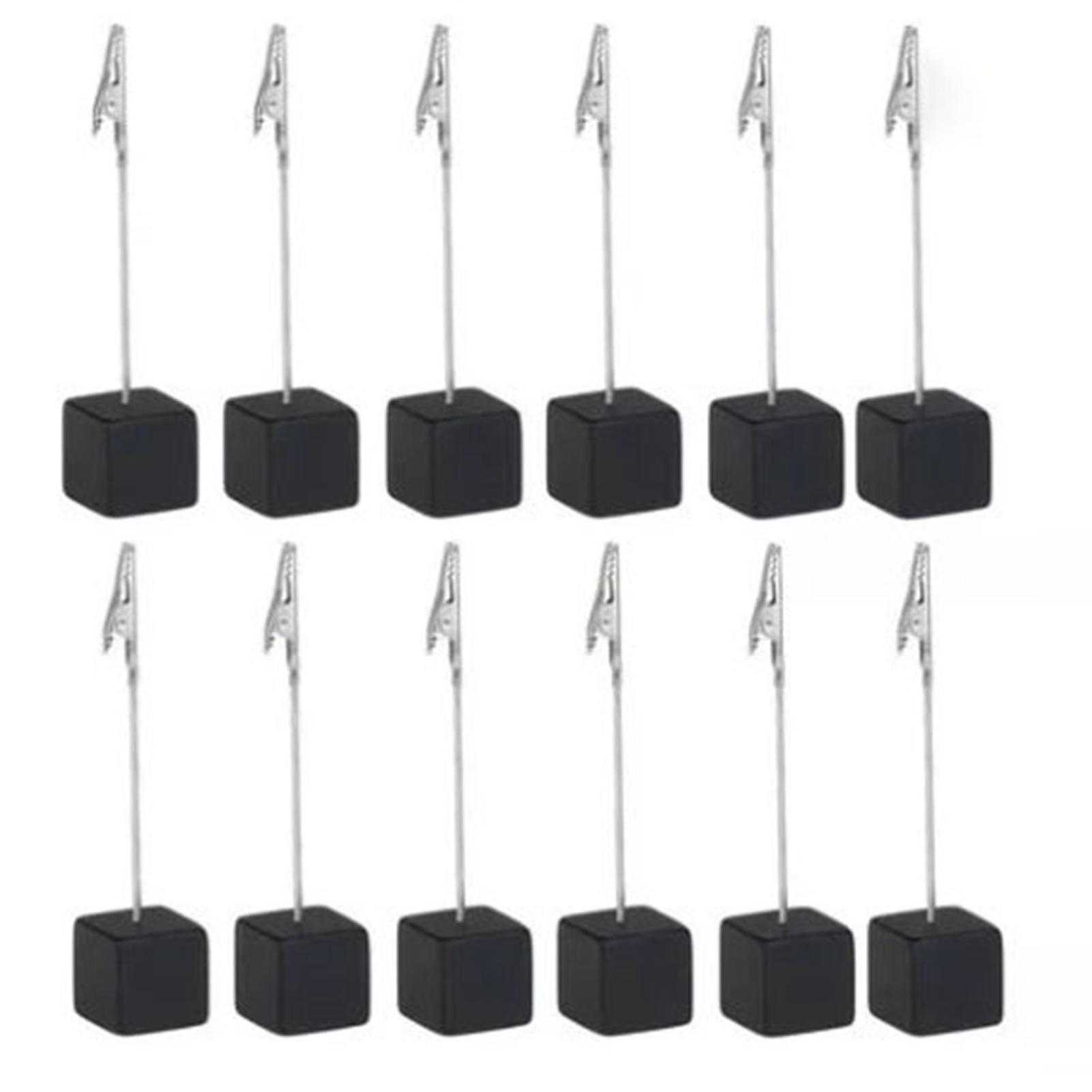 Resilient Memo Clip Holders, Elegant Document Display for Office And Home, Alligator Clip Card Stand, Black Resin Crafted With Steel Wire For Sturdy