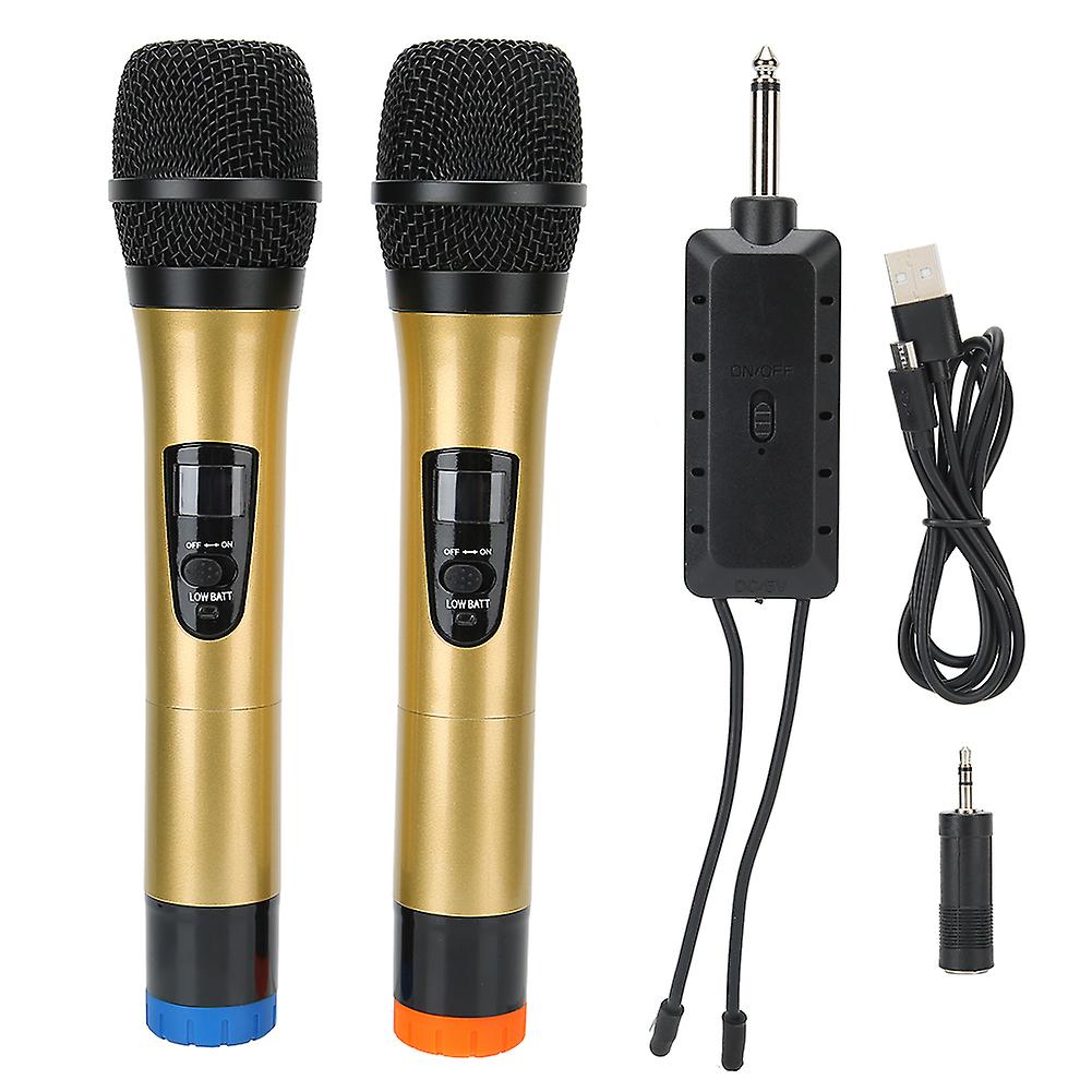 Handheld Karaoke Microphone Set with Stable VHF Connectivity