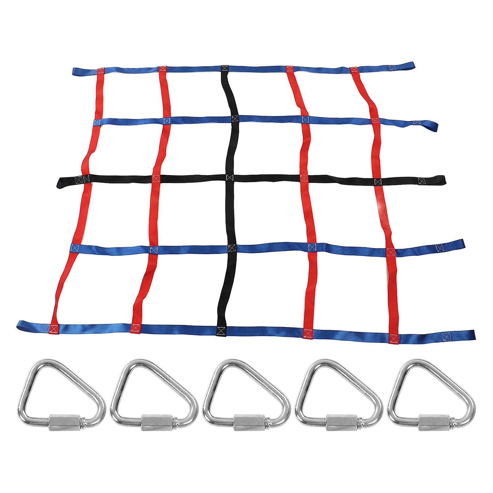Verdant Touch Climbing Cargo Net Kids Climbing Net 661lb Load Bearing, 6.1x4.8ft High Strength Polyester Climbing Cargo Net for Outdoor, 3 Colors