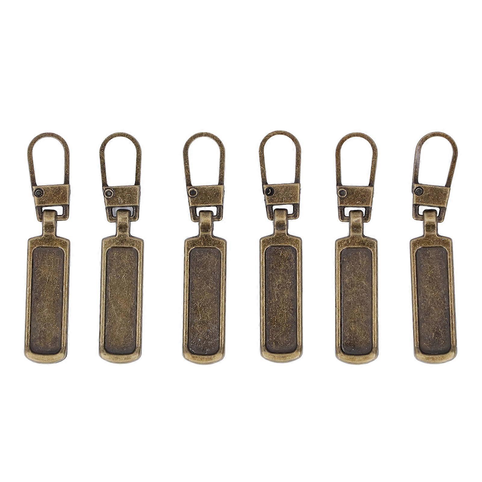 Rustproof Zipper Pulls, Detachable, Bronze