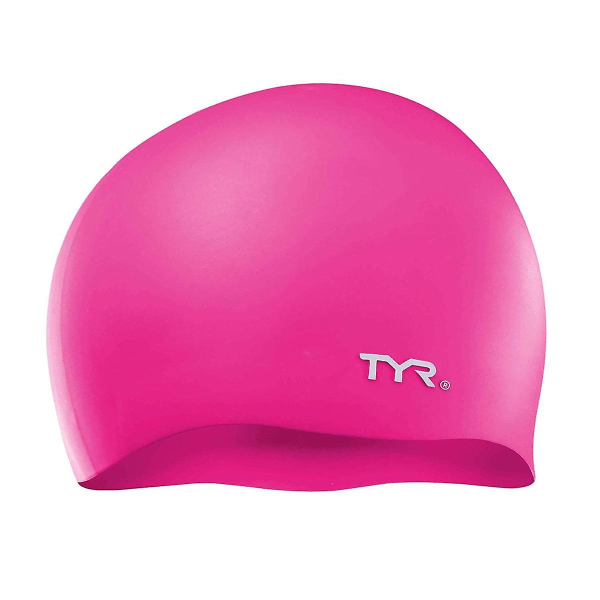 TYR Silicone Wrinkle-Free Swim Cap - Fl Pink - Womens