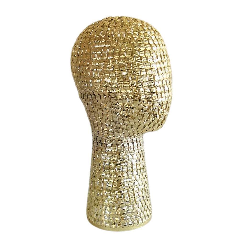 21 '' parrucca in metallo Display manichino testa modello per cappello cap sciarpa gioielli parrucchino