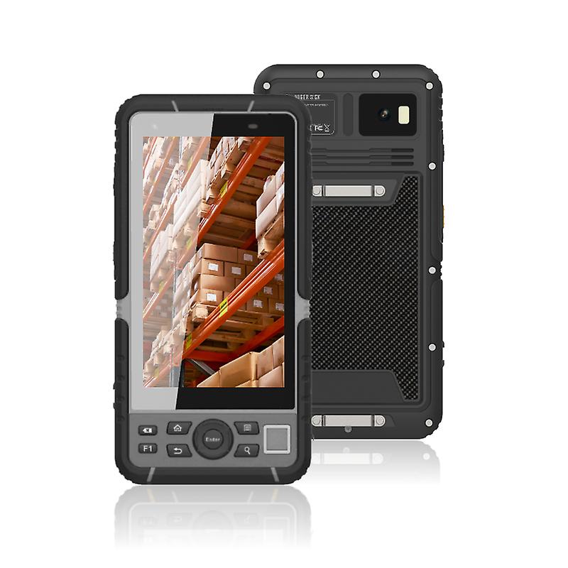 Hugerock R60 Sunlight Readable Handheld Droproof 500 Nit Handheld Android Barcode Scanner Module Nfc 4g Red 5.5 Inch Pdas