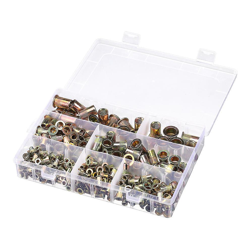 300Pcs Mixed Steel Rivet Nut Rivnuts Blindnuts Nutserts M3-12mm Nut Insert Rivet Assortment Kits