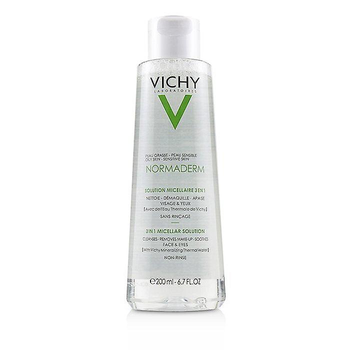 Vichy Normaderm 3 In 1 Micellar Solution - Cleanses, Removes Make-up & Soothes Face & Eyes ( For Oily / Sensitive Skin) 200ml/6.7oz