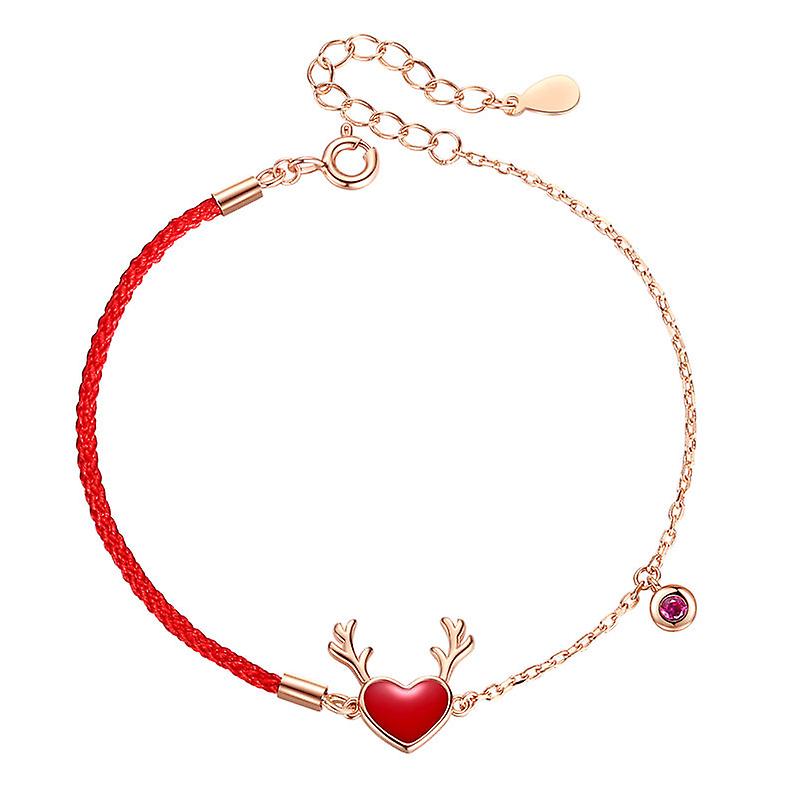 Bracelet Tassel Chain Jewelry Gift For Women Teen Girls Simple S925 Silver Antlers Styling