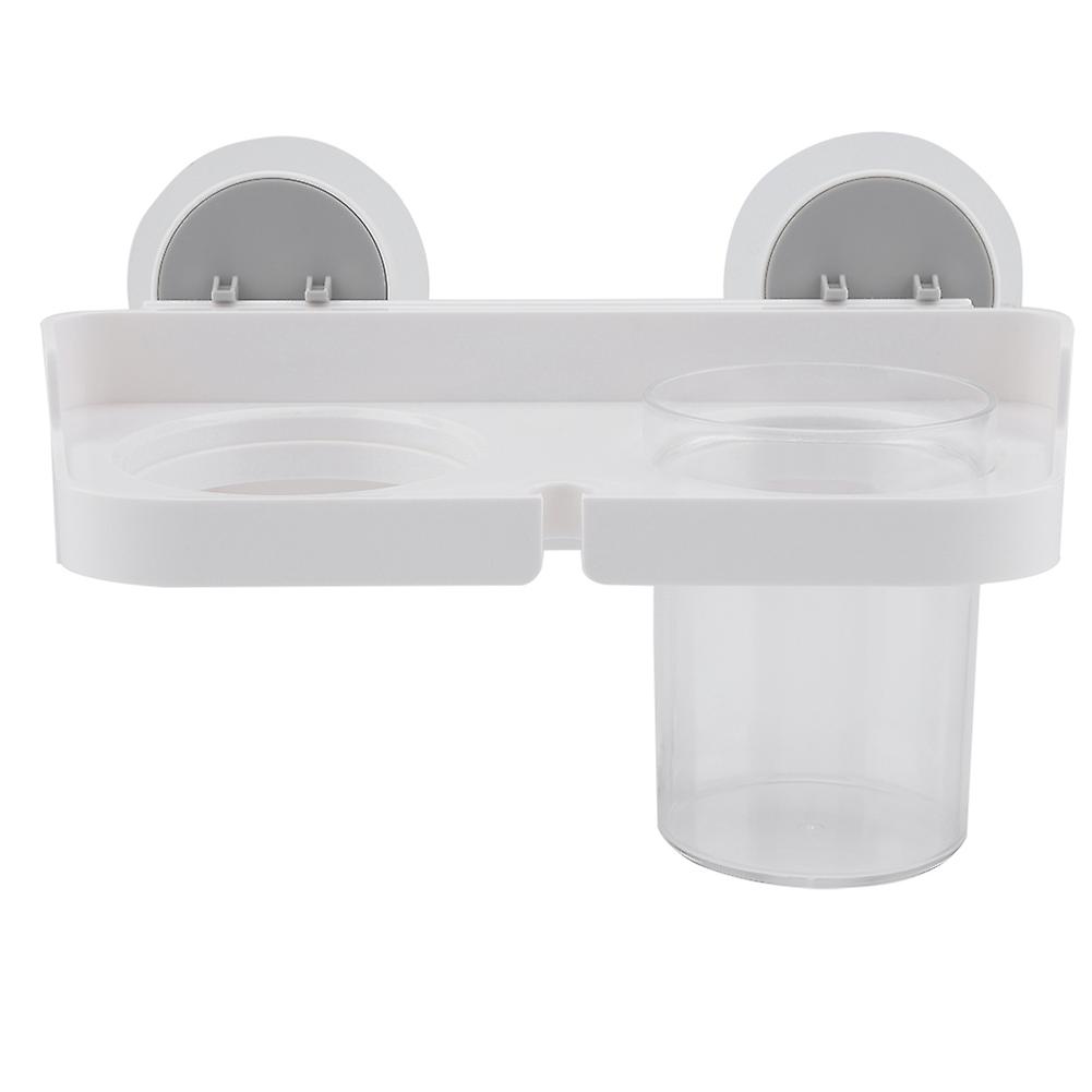 Multifunction Wall-mounted Bathroom Storage Rack Hair Dryer Toothbrush Holders with Cup