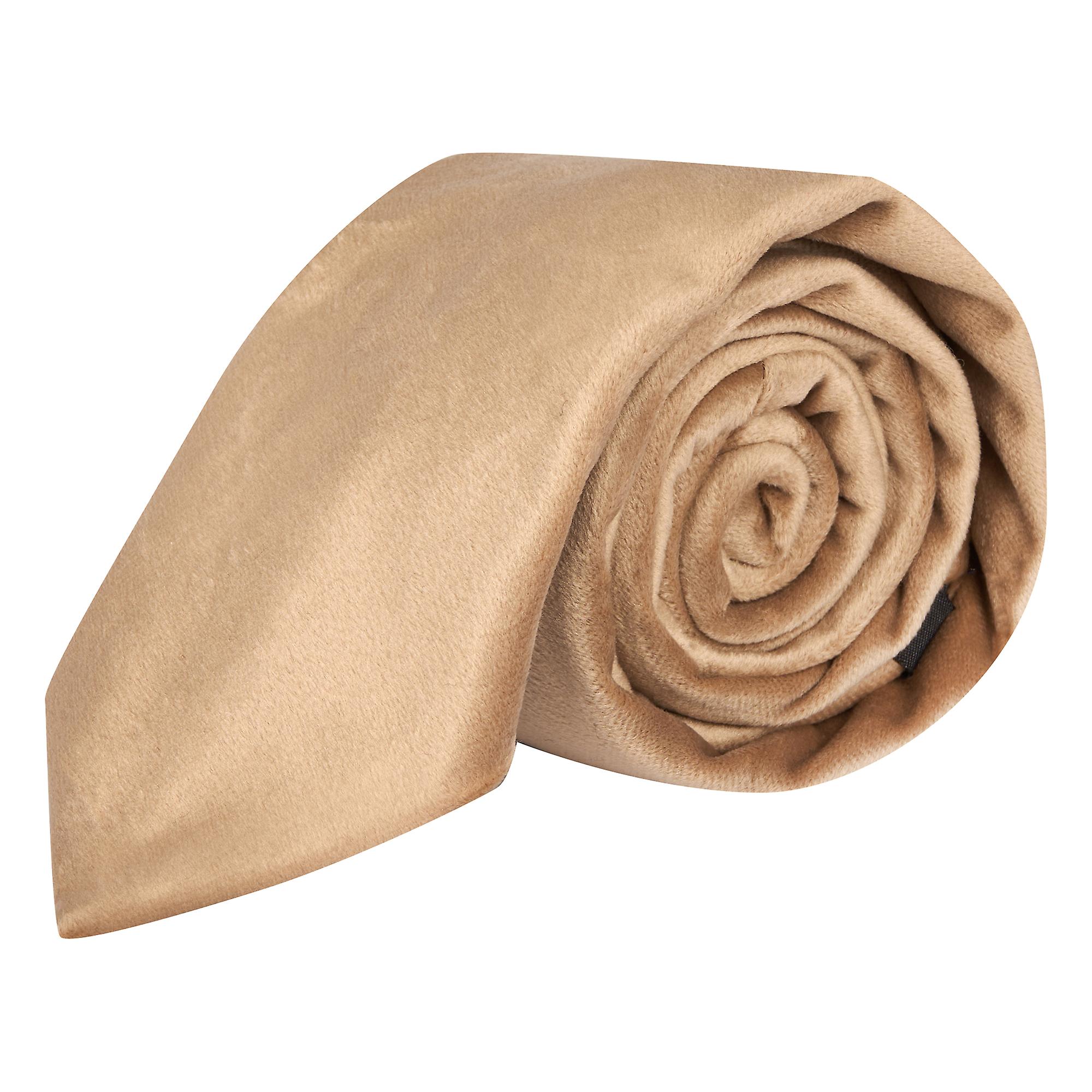 Taupe Brown Velvet Tie