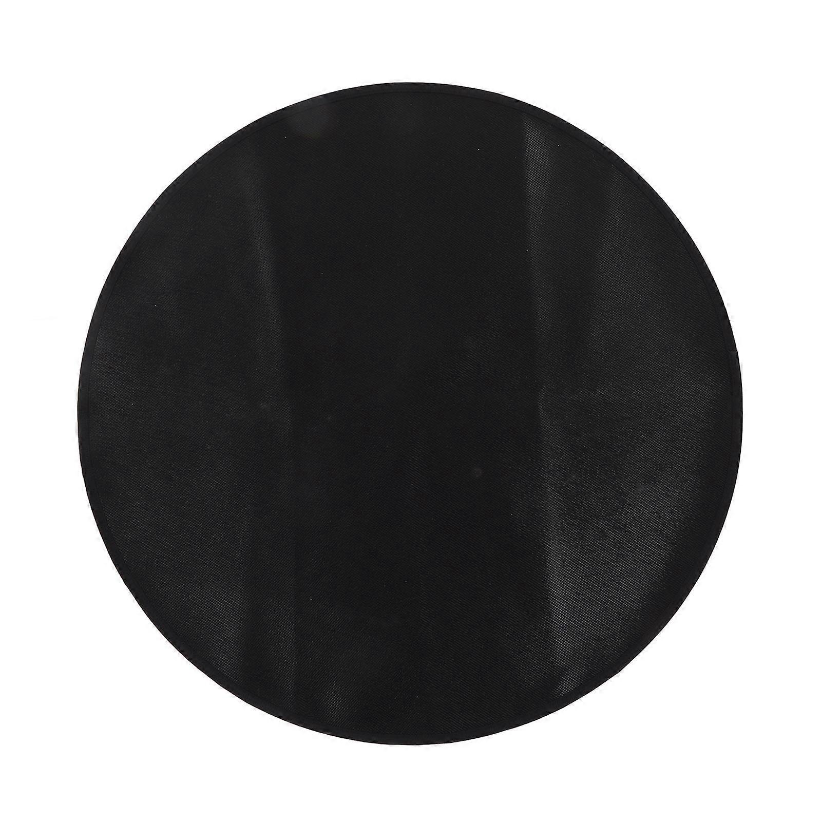 Fireproof Mat Fireproof High Temperature Resistance Washable Reusable Round BBQ Mat Black 32in / 82cm Dia