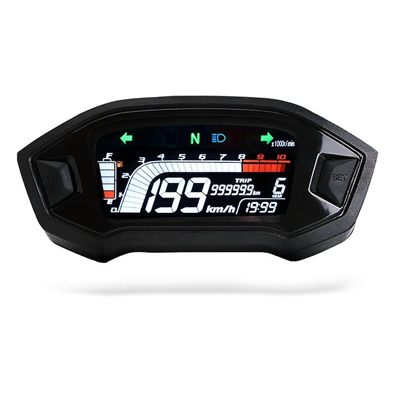 Universal for 1,2,4 Cylinder 10000 RPM Motorcycle Display LCD Speedometer Odemometer Tachometer with Digital Sensor Panel Meter~32266