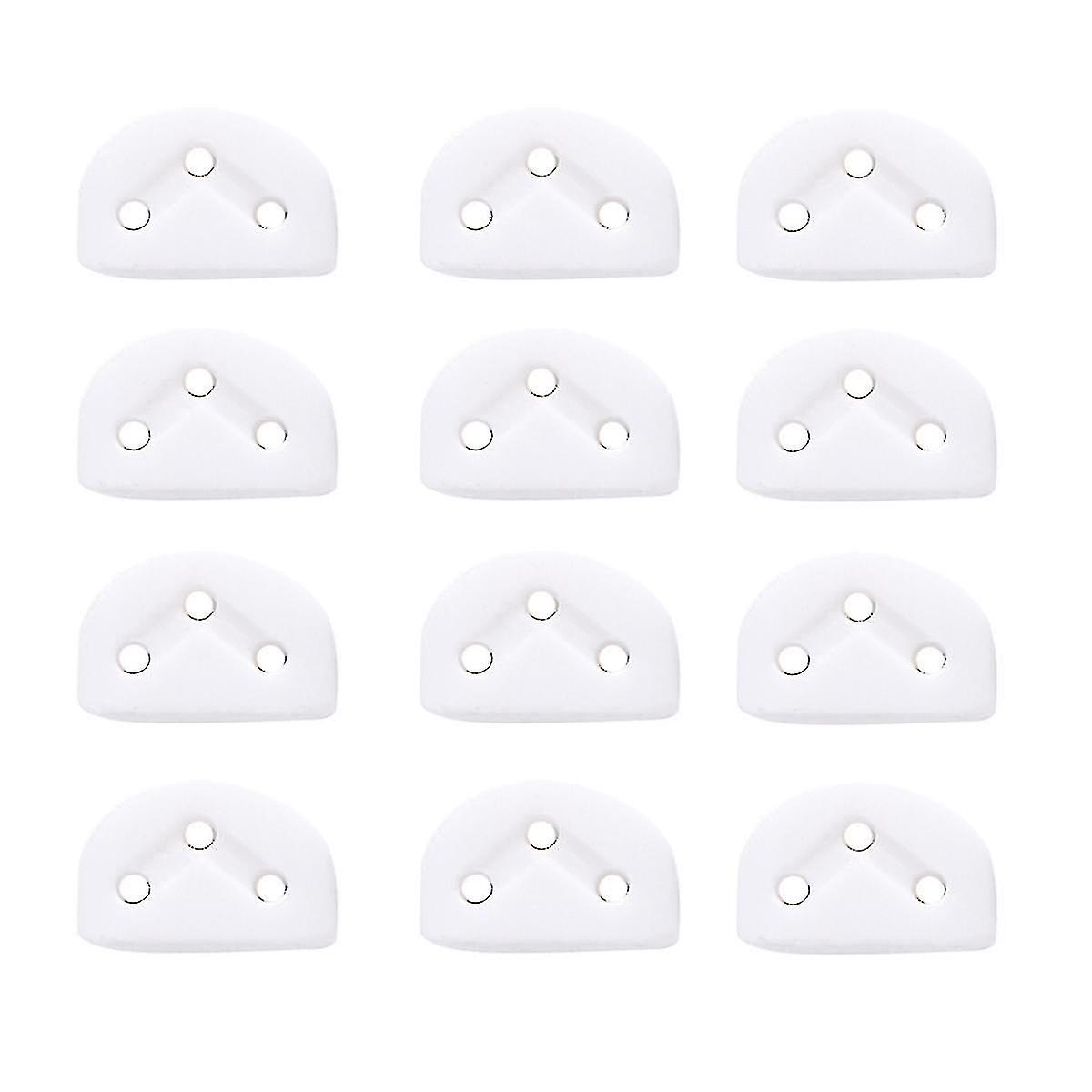 12pcs Classical Guitar Rollers String Trees Retainer Guides Guitar String Locks Nut Block Clamp, Wh