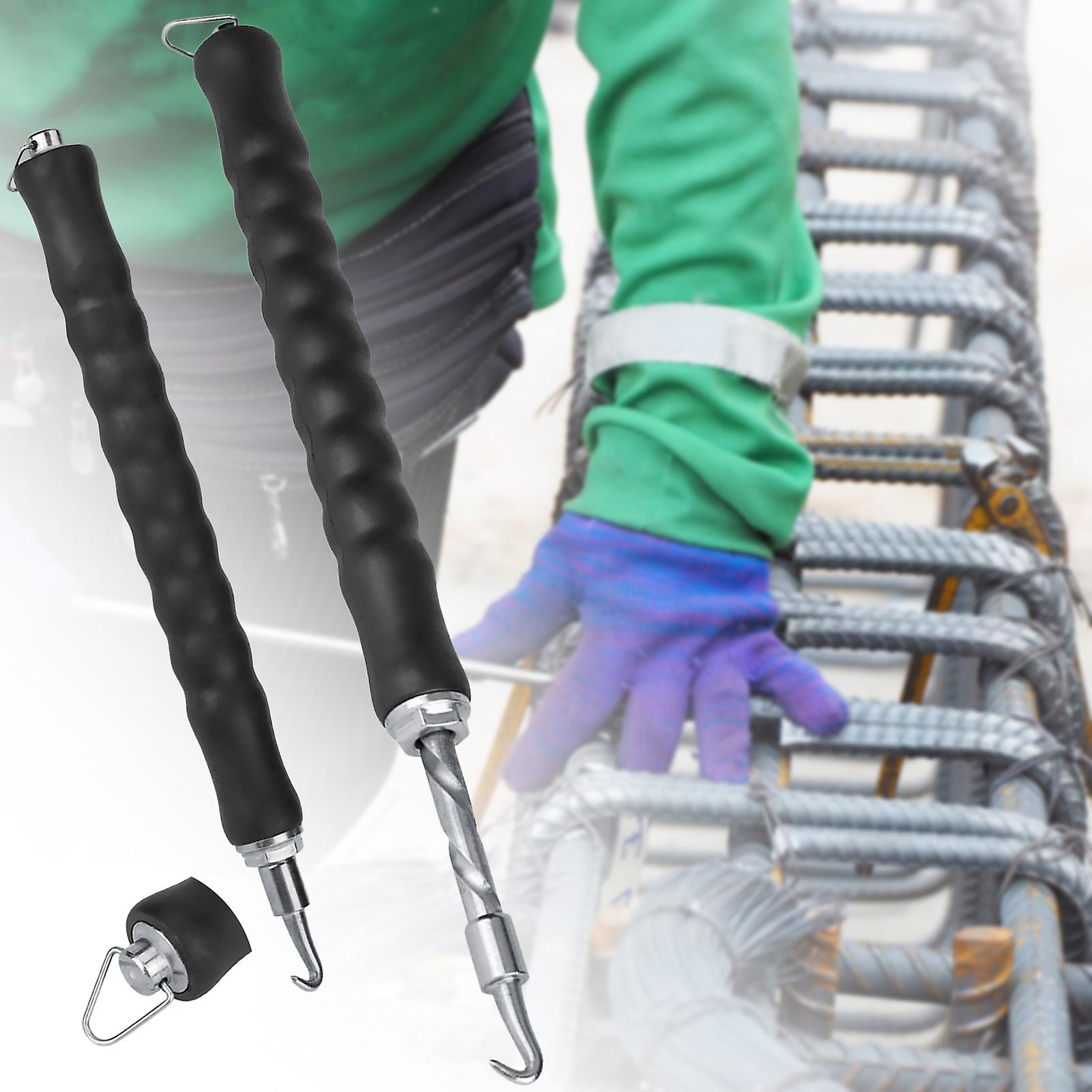 Retractable Hook Reinforcement Tying Tool with Soft Handle for High-rise Building